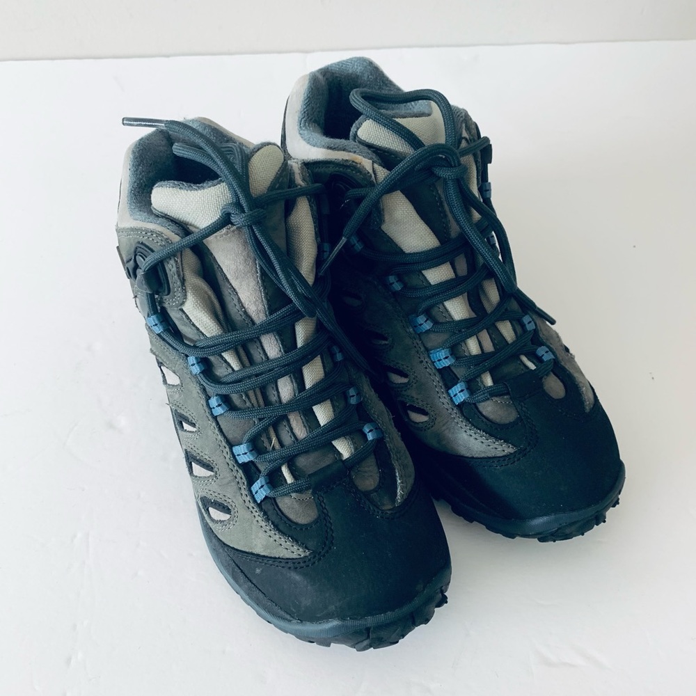 Merrell Moab 3 Mid Waterproof Hiking Shoes Women Size 6.5 Blue Outdoor Hiking